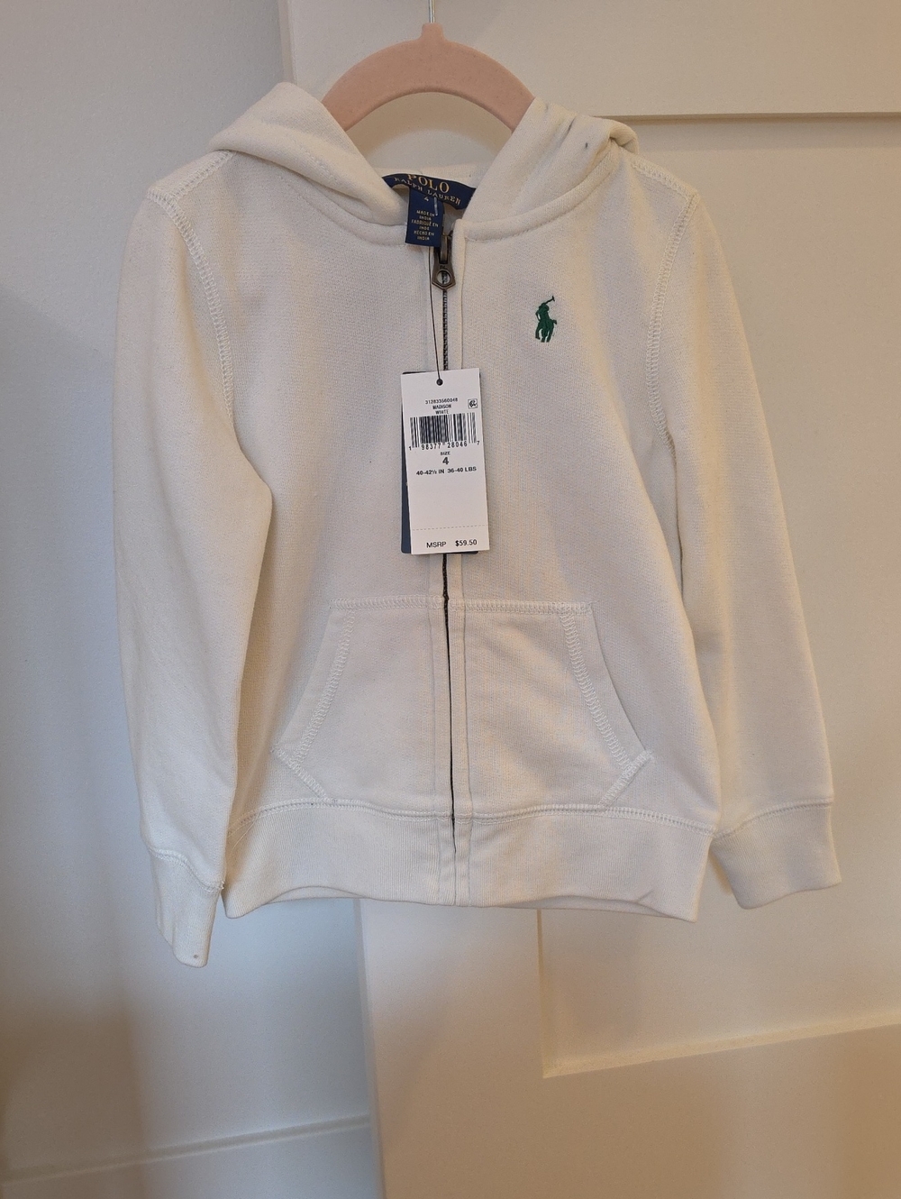 Ralph Lauren Kids Sweater Size 4 NWT White
